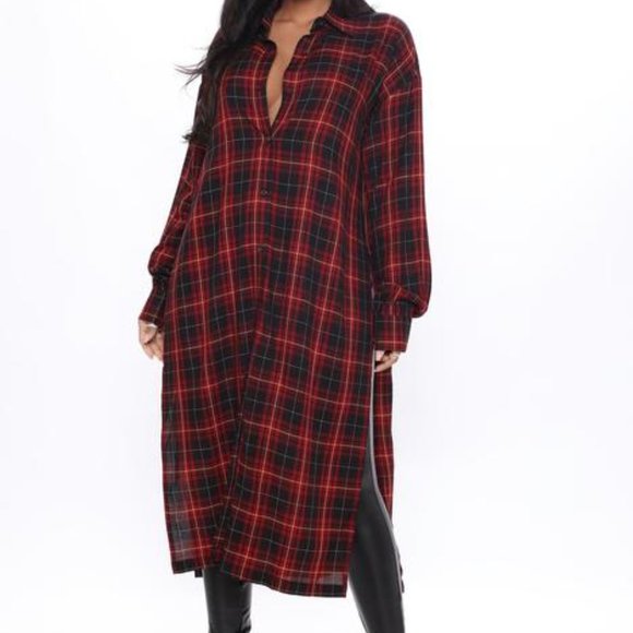 Fashion Nova Tops - Brand New-  FashionNova-  Plaid Tunic